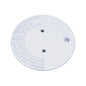 Top view of genuine Pentair 08417-0005 SwimQuip white floor inlet replacement cover plate