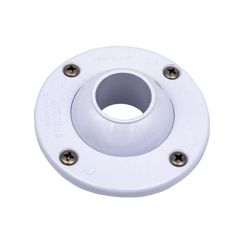 Top view of genuine Pentair 08428-0125 white 1-1/4 inch gunite eyeball inlet kit
