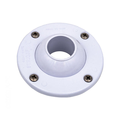Top view of genuine Pentair 08428-0125 white 1-1/4 inch gunite eyeball inlet kit