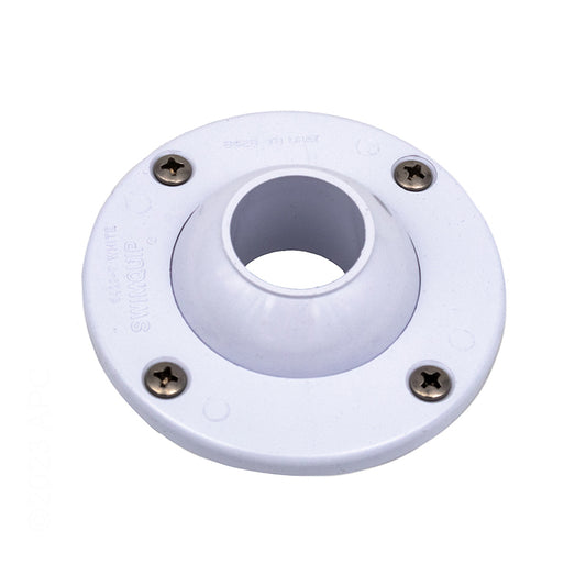 Top view of genuine Pentair 08428-0125 white 1-1/4 inch gunite eyeball inlet kit