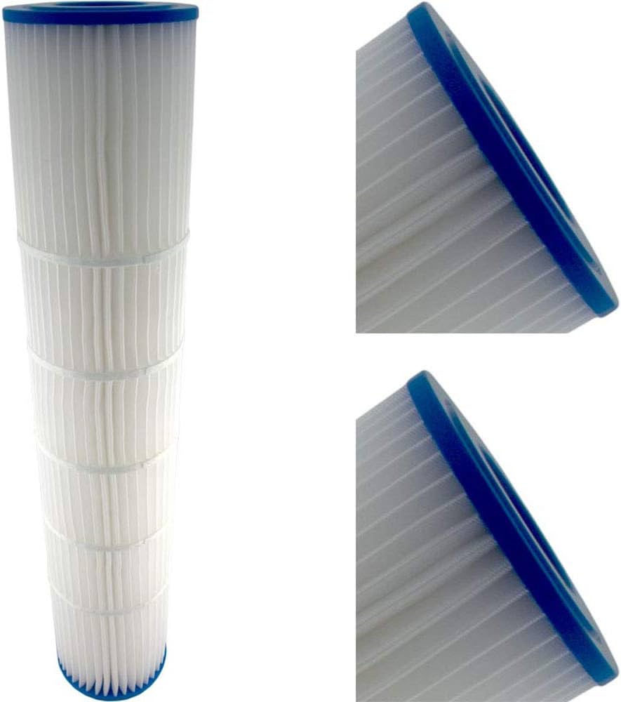 Composite view of the Pentair 178656Z Replacement Cartridge showing the full 32.75-inch element and close-up details of the reinforced pleated media.