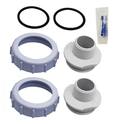 Pentair 271094 1.5-inch Threaded Valve Adapter Kit (Set of 2) for PacFab Triton II TR100C and TR140C Sand Filters.