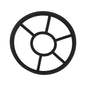 Black Pentair 272409 G400 2-inch multiport valve five-spoke diverter gasket.