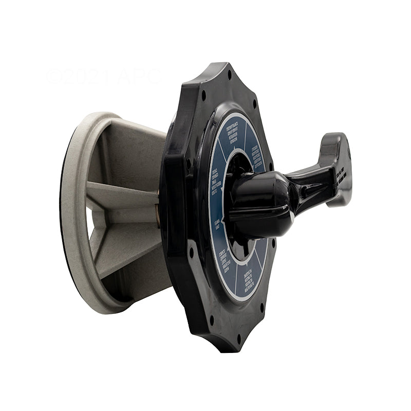 Side view of Pentair 272568Z multiport valve top assembly displaying diverter shaft.