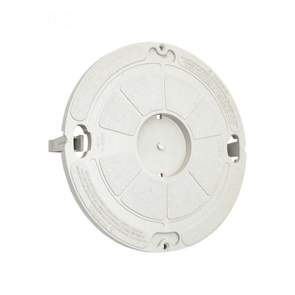 Genuine Pentair 45118000 Admiral S20 white no-logo skimmer lid, front top view.