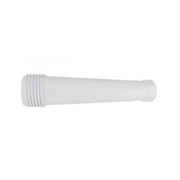 Genuine Pentair 46543000 white Venturi jet diversion nozzle, threaded side view.