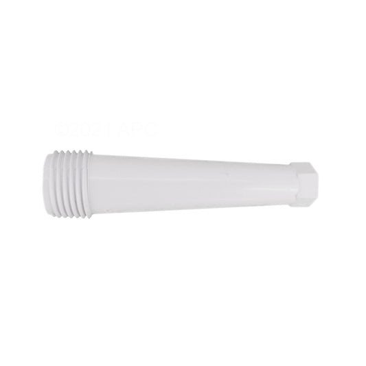 Genuine Pentair 46543000 white Venturi jet diversion nozzle, threaded side view.