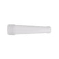Genuine Pentair 46543000 white Venturi jet diversion nozzle, threaded side view.