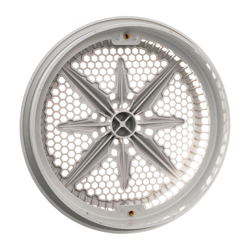 Rear view of the Pentair 500103 StarGuard main drain cover showing the short ring attachment.