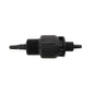 Genuine Pentair 521508 black chemical container suction fitting, profile view.