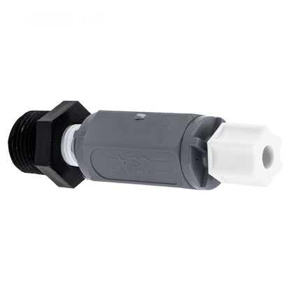 Genuine Pentair 522513Z IntelliChem injection check valve highlighting the 1/4 inch Jayco connection.