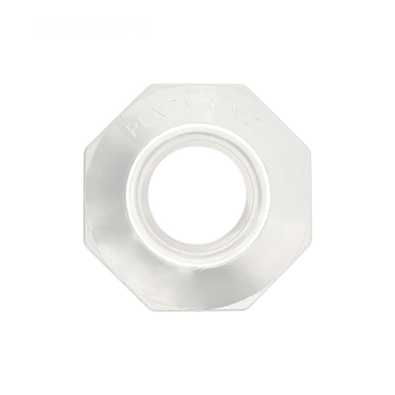 Front view of the genuine white Pentair 542002 Economy Insider 1-1/2-in Slip Inlet Fitting.