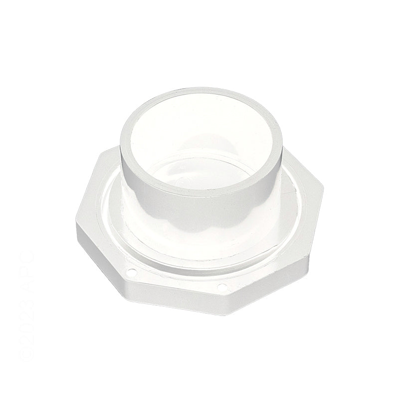 Side spigot view of the genuine white Pentair 542002 Economy Insider 1-1/2-in Slip Inlet Fitting.