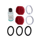 Overhead view of the genuine Pentair Deck Jet Accessory Kit (590011) with white pads and black O-rings.
