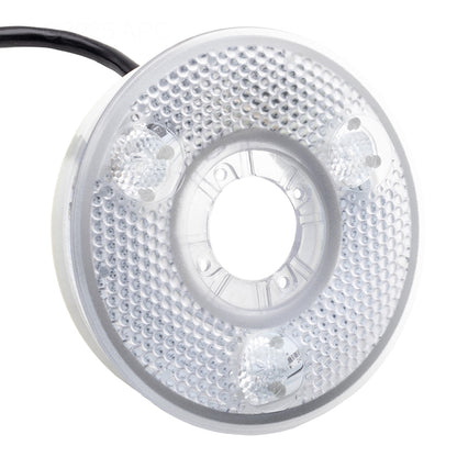 Close-up lens face view of the white genuine Pentair ColorCascade LED Bubbler Light Engine (590046).