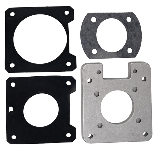 Pentair 77707-0011 Blower and Adapter Plate Gasket Kit featuring all four replacement seals for MasterTemp and Max-E-Therm pool heaters.