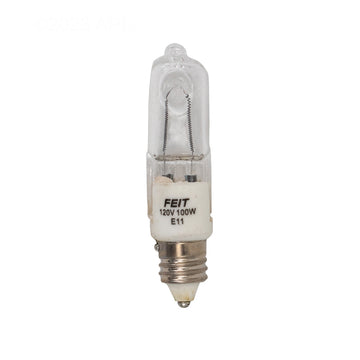 Pentair APC120100S 120V 100W halogen mini screw-in replacement pool light bulb in packaging, front view