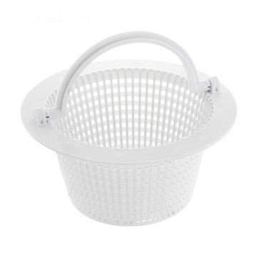Genuine Pentair 513330 HydroSkim white perforated skimmer basket with carry handle.
