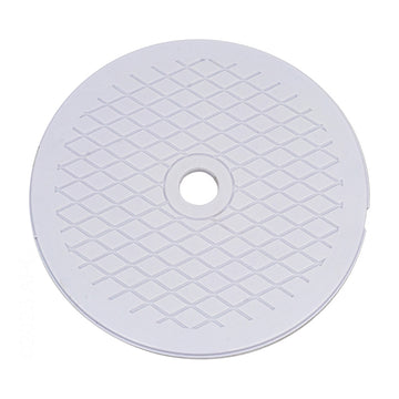 Genuine Pentair 513333 HydroSkim white round replacement skimmer lid, textured top view.