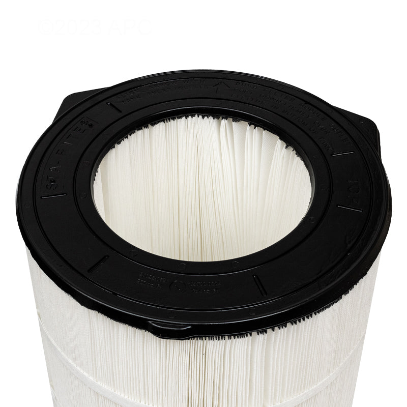Top angled view of Genuine Pentair Sta-Rite 170145 S7M120 large outer cartridge highlighting black radial support spokes.