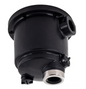 Front view of the Pentair ZBR39320 Pump Body Kit showing the high-impact black plastic housing and threaded intake port for Boost-Rite pumps.