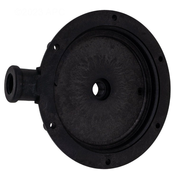 Internal view of Polaris PB4-60 Booster Pump Volute R0536300 showing the impeller housing and perimeter bolt hole pattern.
