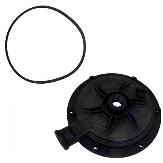 Polaris PB4-60 Booster Pump Volute R0536300 replacement assembly including the black volute housing and large replacement O-ring.