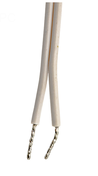 Close-up of the Poolguard DAPT2 door alarm magnetic sensor wires with tinned leads for easy installation.