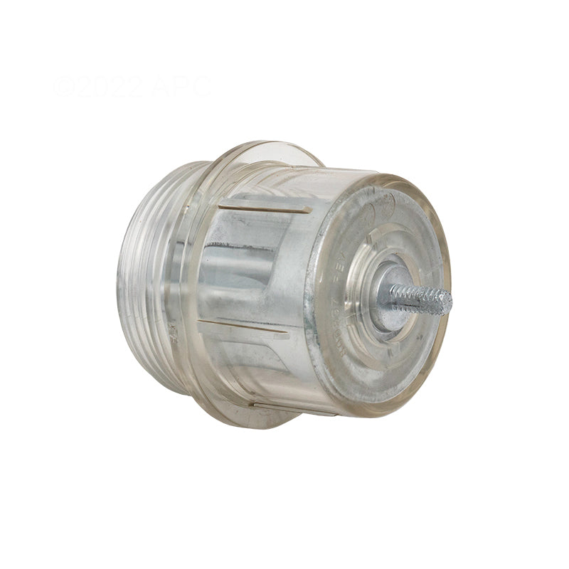 Top rear view of the genuine Raypak 017960F ProTek Shield sacrificial anode assembly, highlighting the electrical bonding terminal connection on the housing