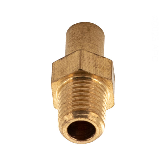 Genuine Raypak 350080F natural gas #51 burner orifice threaded connection end.