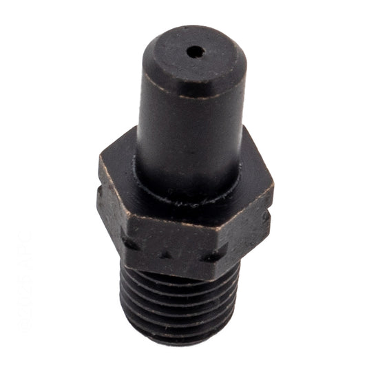 Genuine Raypak 350083F LP propane #57 sea-level burner orifice front view.