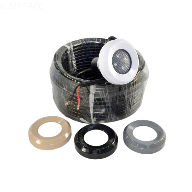 SR Smith FSFLEDCTR Treo 5W 12VAC Color LED Pool Light with 80 Foot Cord and Trim Rings