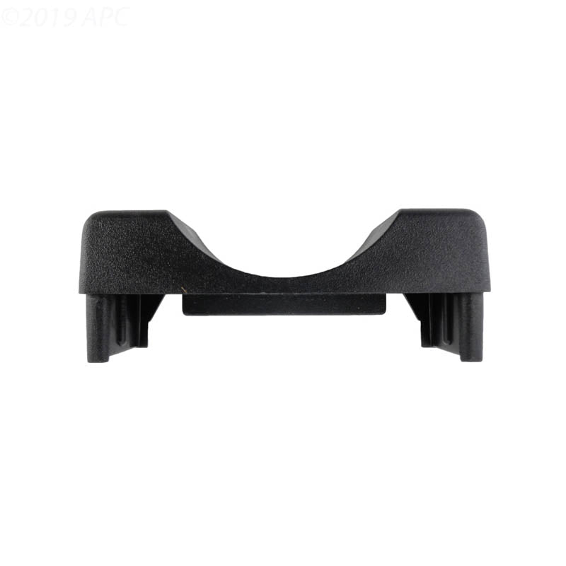 Side profile view of genuine S.R. Smith SR6300 6-300 black plastic Elite ladder tread end cap