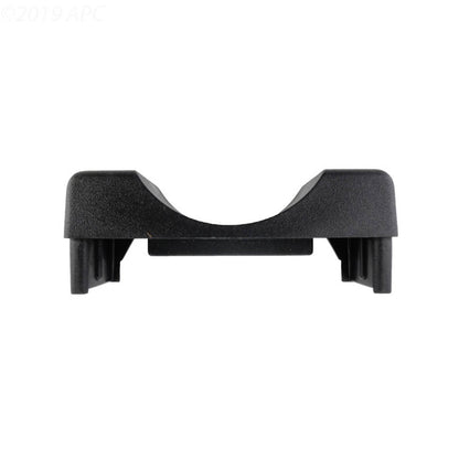 Side profile view of genuine S.R. Smith SR6300 6-300 black plastic Elite ladder tread end cap