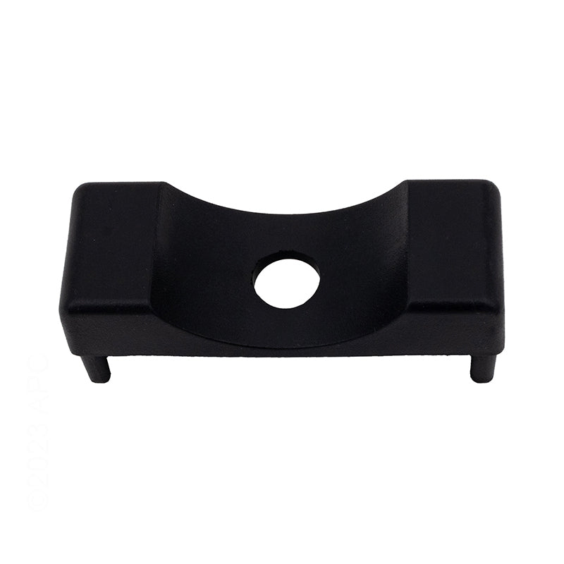 Top view of genuine S.R. Smith SR6300 6-300 black plastic Elite ladder tread end cap