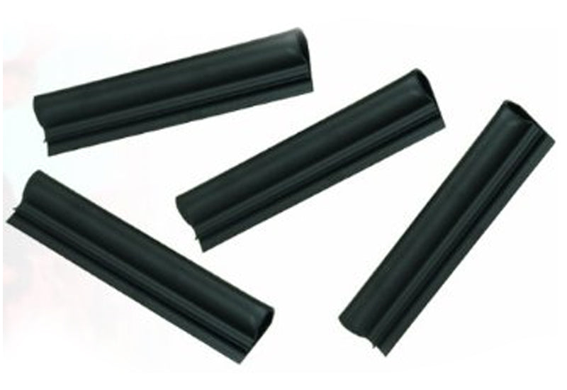Black Swimline ACCCOP 1 by 24 inch non-corrosive plastic coping strips for above-ground overlap liners.