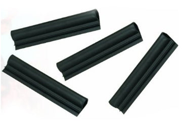Black Swimline ACCCOP 1 by 24 inch non-corrosive plastic coping strips for above-ground overlap liners.