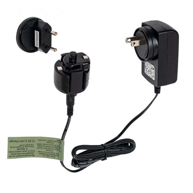 Water Tech 31000KL Pool Blaster Max Li CG Commercial Cordless Vacuum - View of the included wall charger and plug adapters.