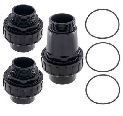 Zodiac Jandy R0746200 2-inch Union and Adapter Kit showing the union nuts, tailpieces, and o-rings for SFTM series sand filters.